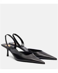 Туфли-лодочки Misty 55 на ремешке из кожи, Noir Saint laurent