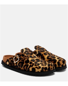 Бостенские сабо из телячьей кожи с леопардовым принтом, Leopard Birkenstock 1774