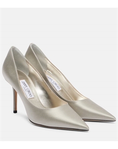 Туфли-лодочки Love 85 из сатина, Silver Jimmy choo