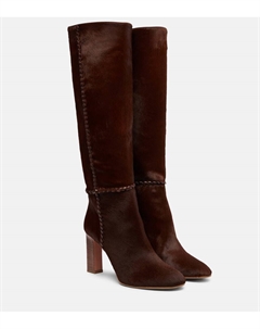 Ботфорты Indy 85 из пони, Rich Cognac Aquazzura