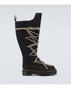 Ботинки Dr. Martens 1B60 Quad Sole Pentalace до колена, Black Rick owens