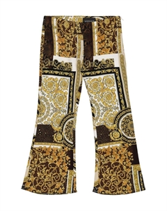 Брюки-клеш Barocco в стиле пэчворк Versace kids