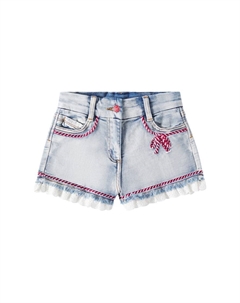 Потертые джинсовые шорты, Stone Bleach Monnalisa