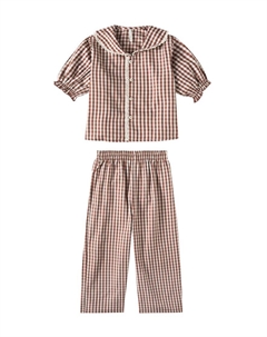 Пижама с рюшами в клетку, Brick Rylee + cru