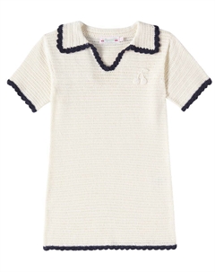Платье Elanie из хлопка с кружевной отделкой, Ecru Bonpoint