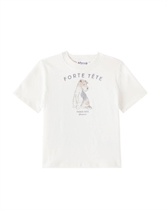 Футболка из хлопкового джерси с принтом, EPB Ecru Bonpoint