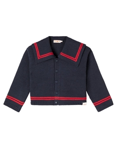 Маленький полосатый кардиган из шерстяной смеси, Navy Tinycottons