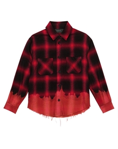 Потертая клетчатая фланелевая рубашка, Red-Japanese Plaid Amiri kids