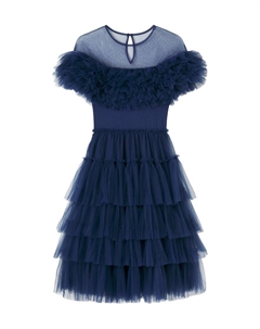 Платье Pondersoa с рюшами из тюля, Patriot Blue Tutu du monde