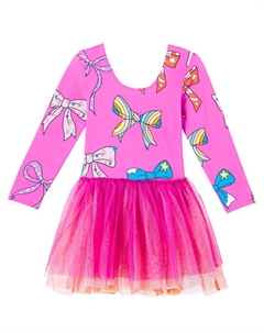 Платье из тюля с принтом, Fuxia/Multicolor Stella mccartney kids