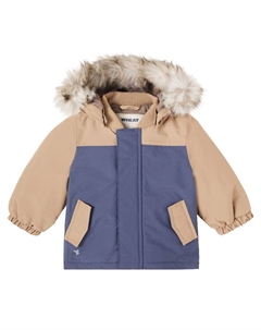 Детская лыжная куртка Kasper с цветными блоками, Walnut Wheat