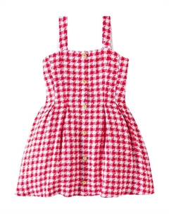 Твидовое платье, white/Red Balmain kids