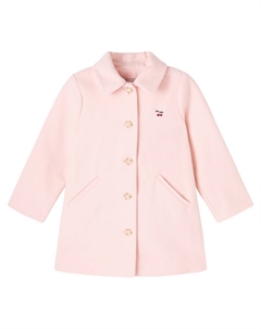 Вышитое пальто из смесовой шерсти Novella, Peach Wip Konges slojd