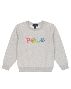 Логотип свитшота из хлопкового микса, Sc01 Andover Heather Polo ralph lauren kids