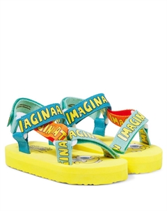 Пляжные шлепанцы с принтом SpongeBob SquarePants, Colorful Stella mccartney kids