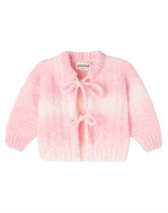Кардиган Baby Catania в полоску с бантом, Silver Pink Cozmo