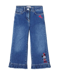 Прямые джинсы Disney Minnie Mouse, Dark Stone Denim Monnalisa