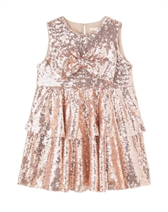 Платье с пайетками и бантом Rosie, Smoke Gray Konges slojd