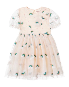 Блестящее платье из плиссированной тюли, Rainbow Glitter Konges slojd