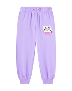 Хлопковые брюки с аппликацией, Purple Mini rodini