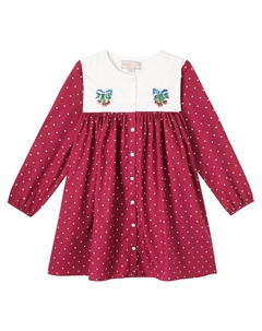 Платье из хлопка с пайетками в горошек Muna, Cabernet Dot Konges slojd