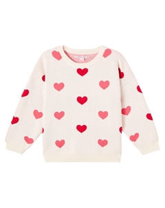 Свитер из хлопкового жаккарда Lapis, Coeur Colore Duo Pink Konges slojd