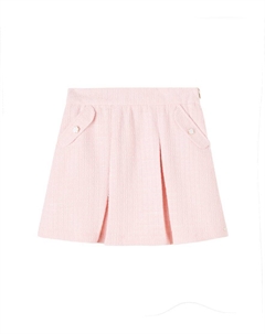 Складчатая юбка из твида, Pudre Tartine et chocolat