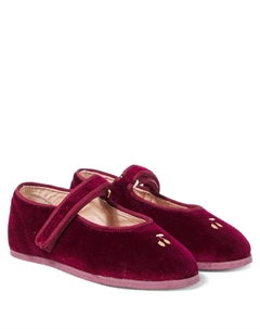 Туфли-лодочки Ellaro с вышивкой из бархата, Bordeaux Bonpoint