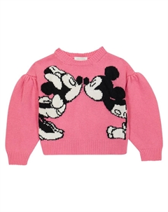 Свитер Disney intarsia из шерсти, Sachet Pink Monnalisa