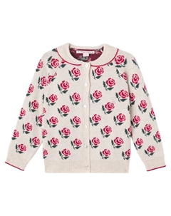 Цветочный кардиган из шерсти с примесью, Rose Konges slojd