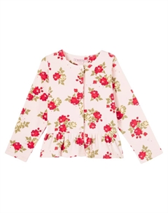 Велюровый кардиган с цветочным принтом, Midori Rosso Konges slojd