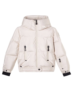 Фиолетовая пуховая куртка с металлическим эффектом, Metallic Warm Silver Moncler grenoble enfant
