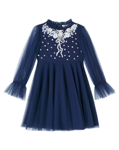 Платье из тюля с отделкой из розовых лент, Patriot Blue Tutu du monde