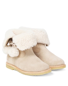 Женские замшевые сапоги джульетта, Beige Bonpoint