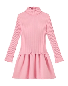 Платье из смесового хлопка с защипами, Pompelmo Rosa Il gufo