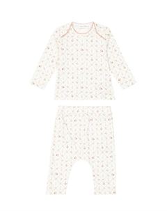 Детские пижамы из хлопка с цветочным принтом, Nacre Tartine et chocolat