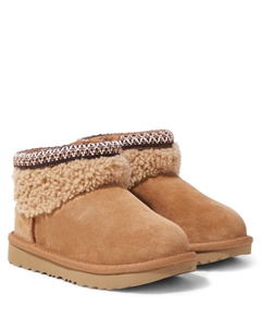 Классические ультра мини макси кудрявые сапоги из замши, Chestnut Ugg kids