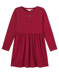 Платье Roli из хлопковой ткани с добавлением ламе, Red Dahlia Konges slojd