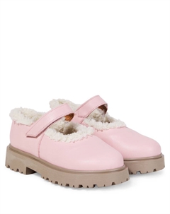 Кожаные балетки Mary Jane, Camelia/Bianco Pèpè