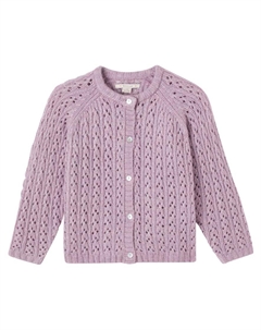Шерстяной кардиган с добавлением других волокон, Lavender Mist Konges slojd