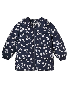 Пуховик с принтом анемоны, Cherry Blossom/Classic Navy Liewood