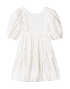 Вышитое платье из хлопковой смеси, Nacre Tartine et chocolat