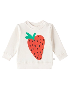 Детский джемпер из хлопкового джерси с принтом, Beige Stella mccartney kids