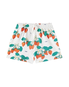Хлопковые джерси шорты с клубничным принтом, Off-White Tinycottons
