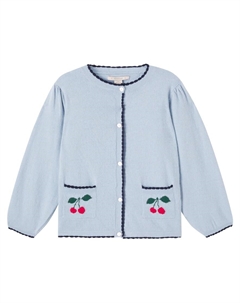 Кардиган из хлопка и шерсти Alexa, Blue Fog Konges slojd