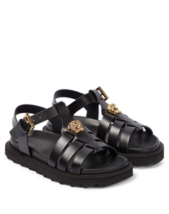 Кожаные сандалии La Medusa, Nero-Oro Versace Versace kids