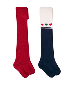 Комплект колготок из хлопковой смеси, Heart Mix Konges slojd