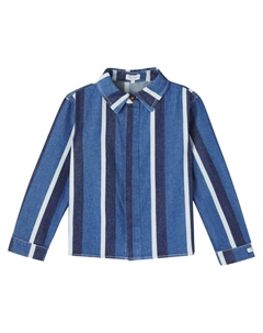 Поло в полоску из денима ditmer, Vintage Blue - White Striped Donsje
