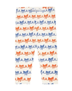 Детские легинсы из хлопкового джерси с бантом из ленты, Offwhite Bobo choses