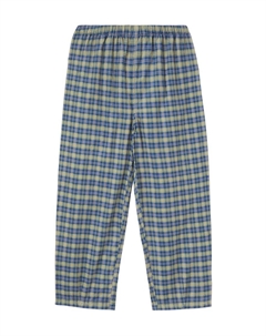 Брюки из вельвета Cara с начёсом, Laurel Blue Check Konges slojd